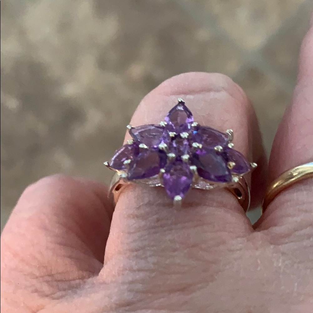925 silver and Amethyst
